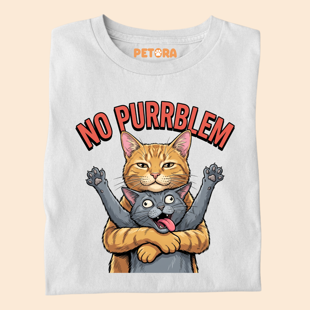 No Purrblem Funny Cat T-Shirt