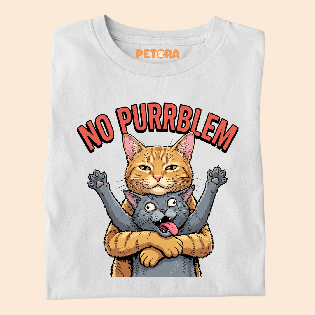 No Purrblem Funny Cat T-Shirt