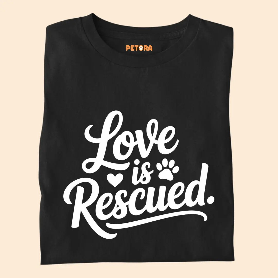 Love is Rescued Premium T-Shirt for Dog Lovers