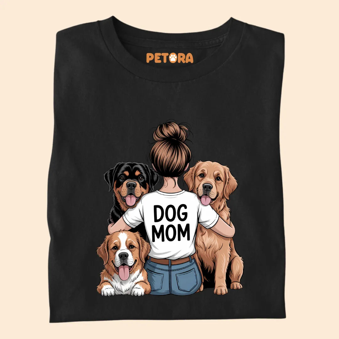 Dog Mom With Three Kids Premium T-shirt for Pet Lovers