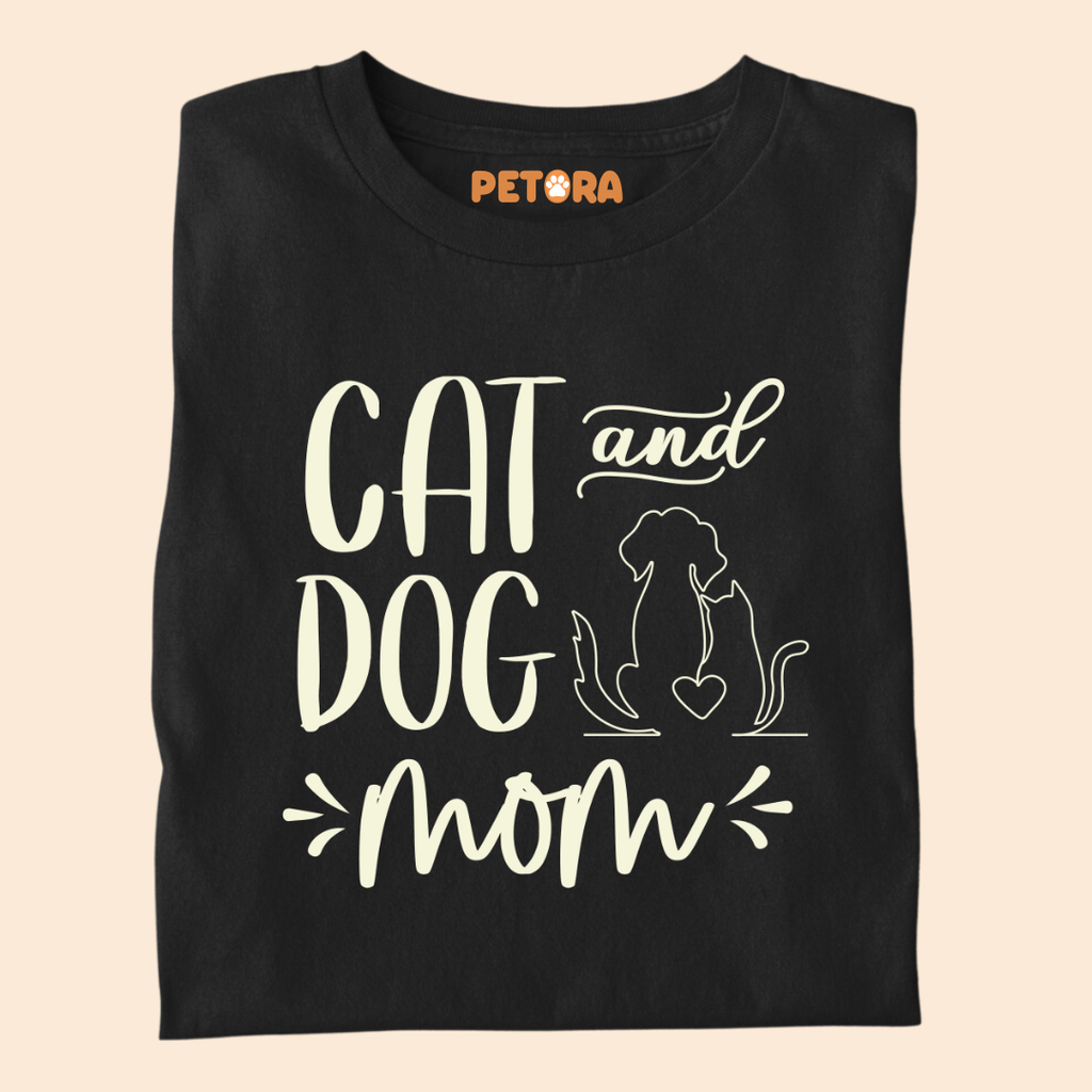 Cat and Dog Mom Premium T-shirt for Pet Lovers
