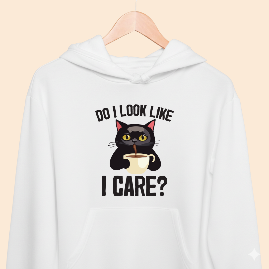 Do I Look Like I Care? - Premium Unisex Hoodie for Cat Lovers