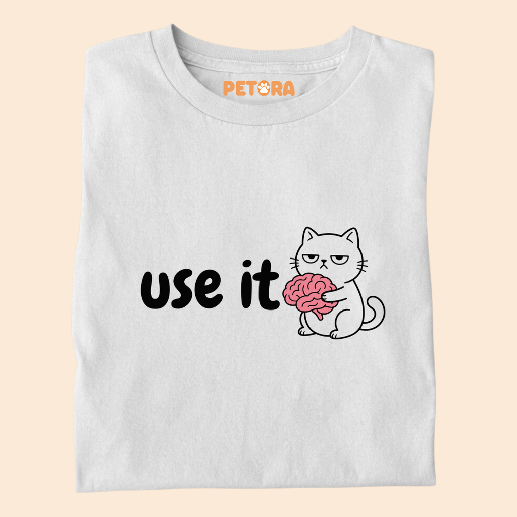 Use It Funny Brain Cat T-Shirt
