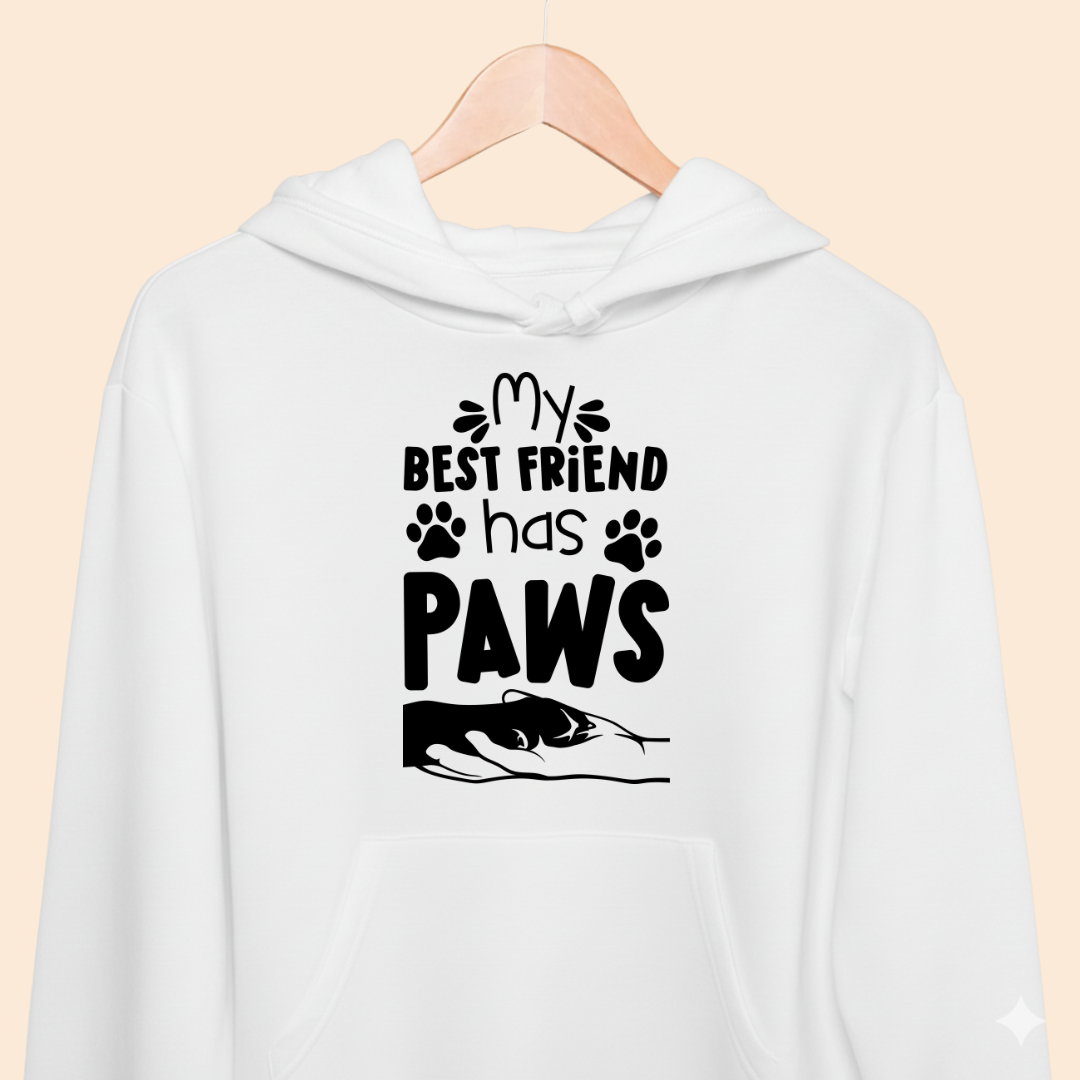 My Best Friend Has Paws - Cute Pet Lover Premium Unisex Hoodie