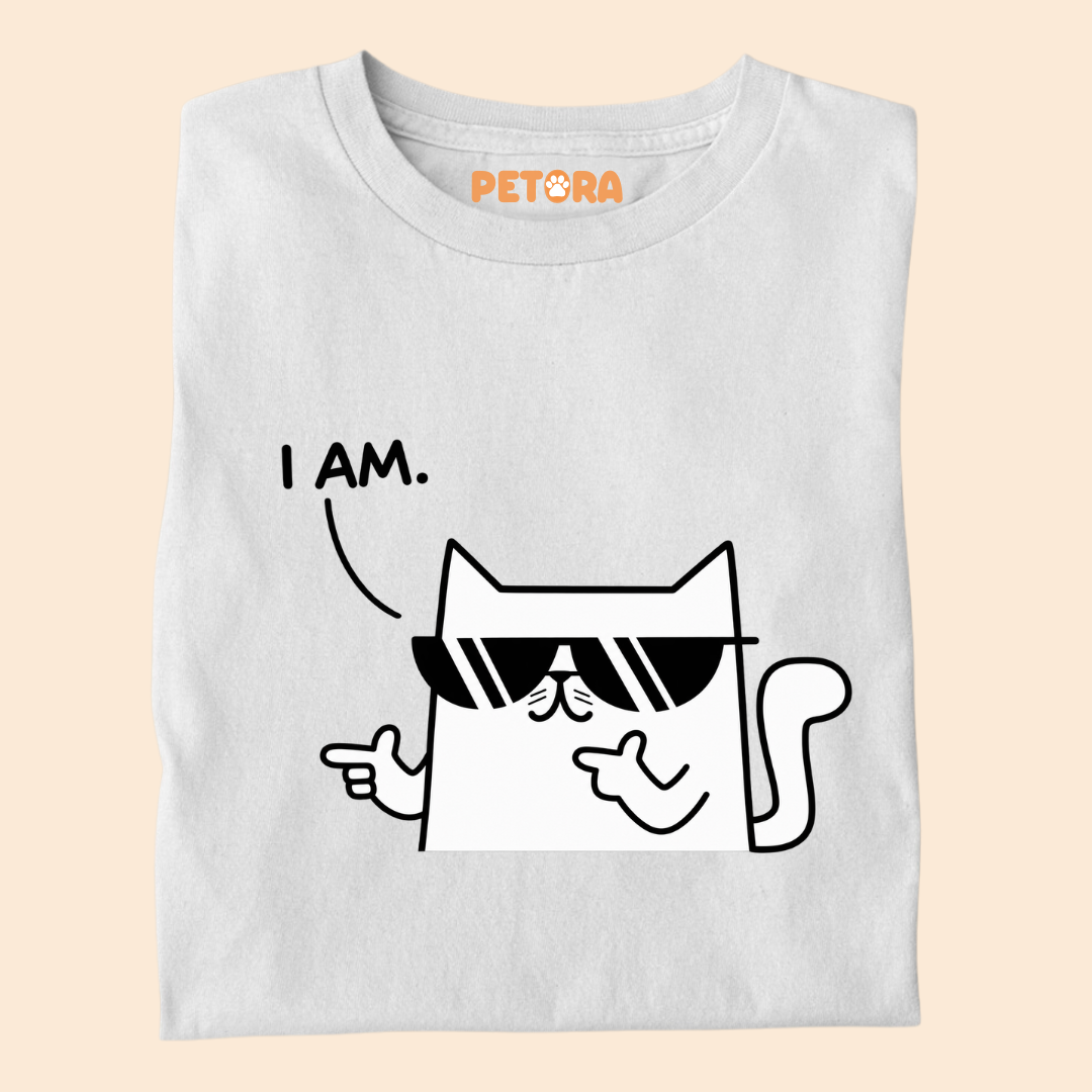 I AM Funny Cool Cat Sunglasses T-Shirt