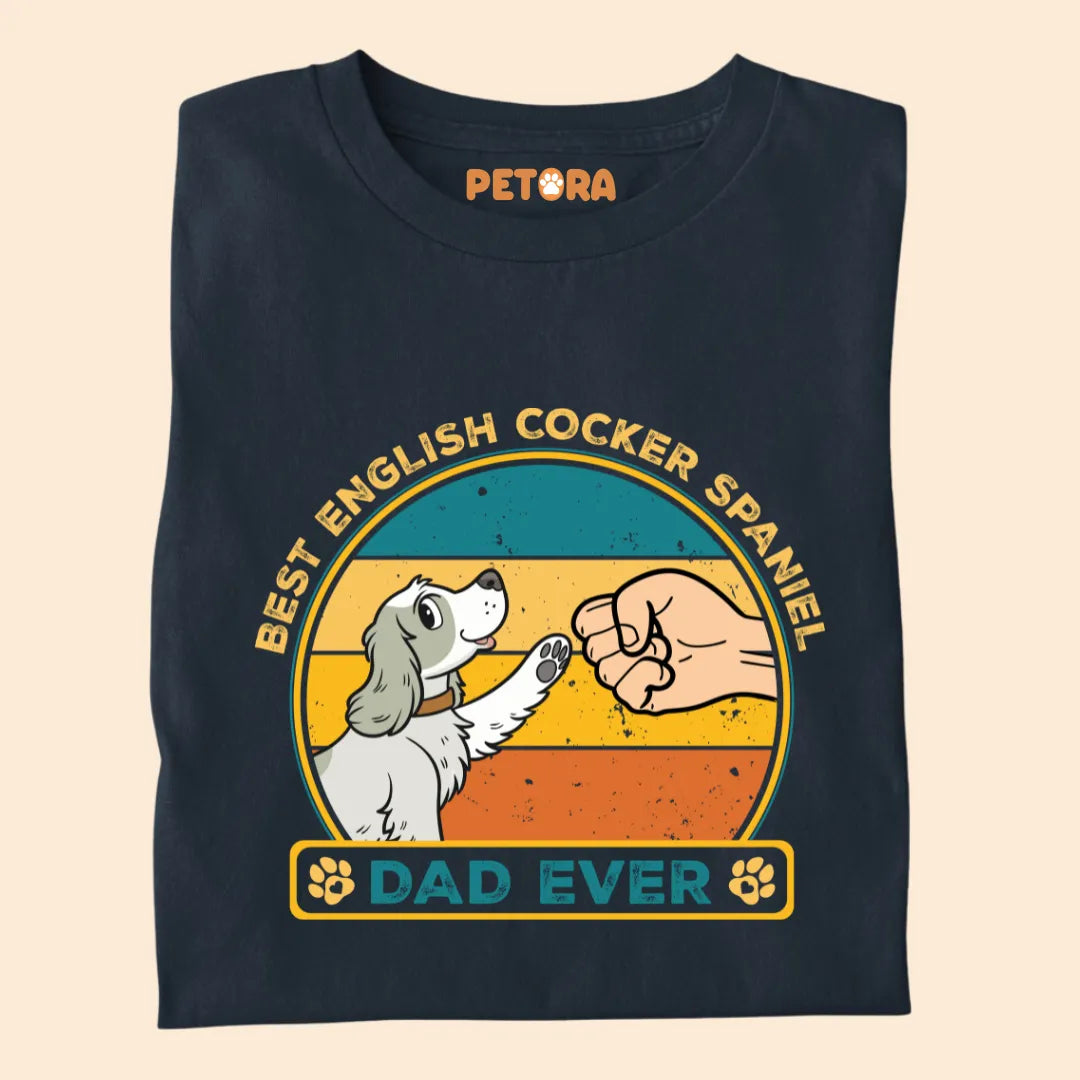 Best English Cocker Spaniel Dad Ever Premium T-shirt for Pet Lovers