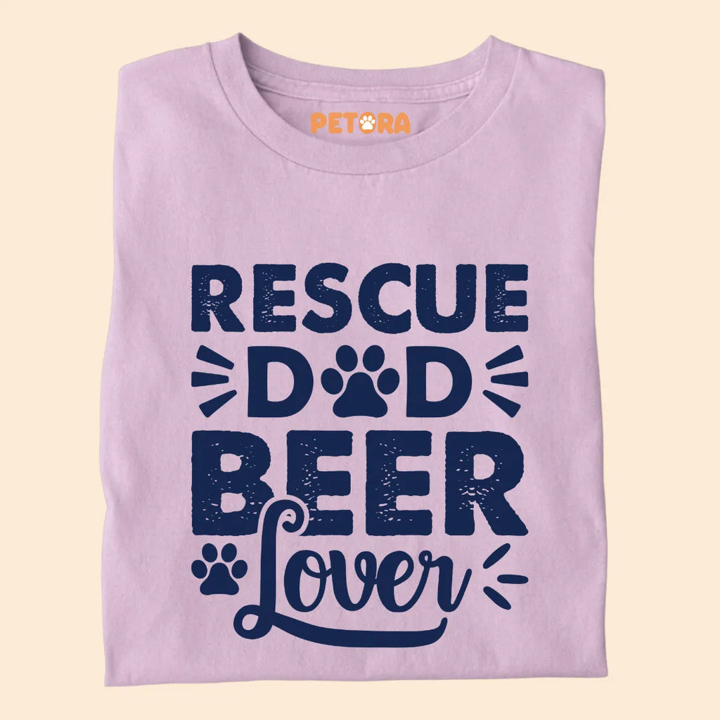 Rescue Dad, Beer Lover Premium T-shirt for Dog Lovers