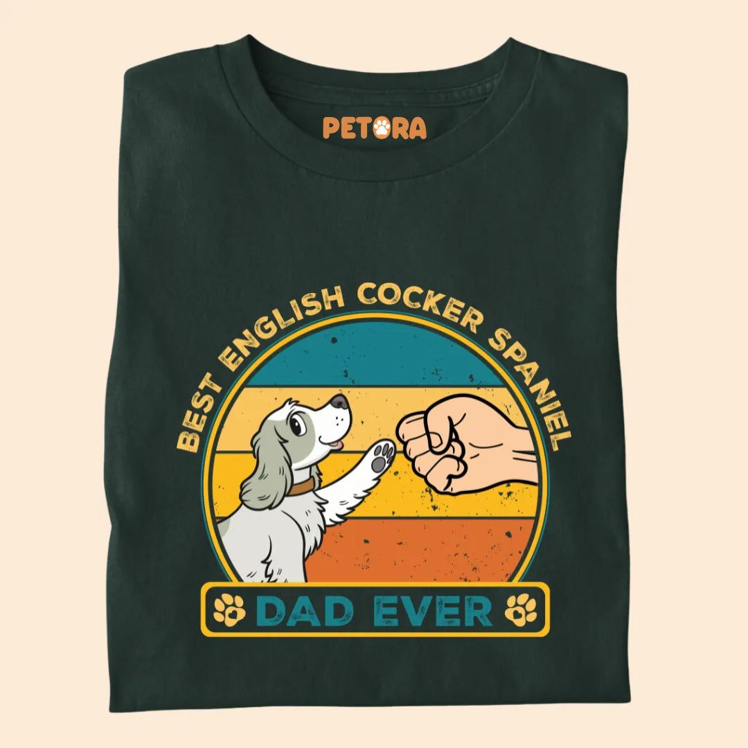 Best English Cocker Spaniel Dad Ever Premium T-shirt for Pet Lovers