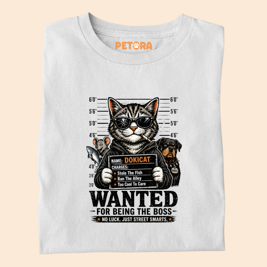 Wanted for Being Boss Meme T Shirt