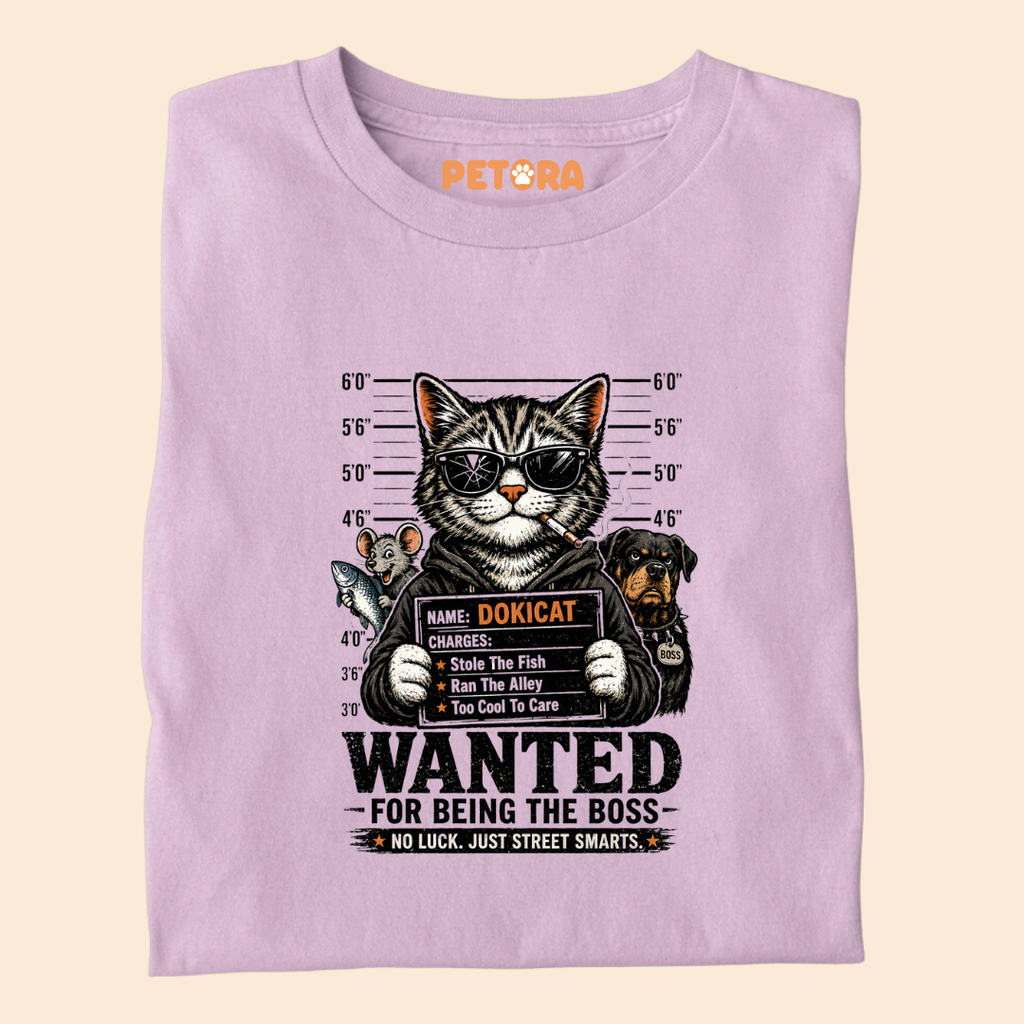 Wanted for Being Boss Meme T Shirt