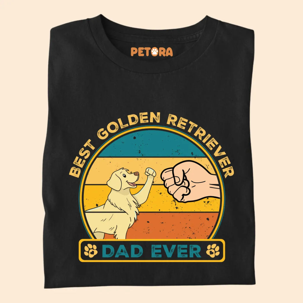 Best Golden Retriever Dad Ever Premium T-shirt for Pet Lovers
