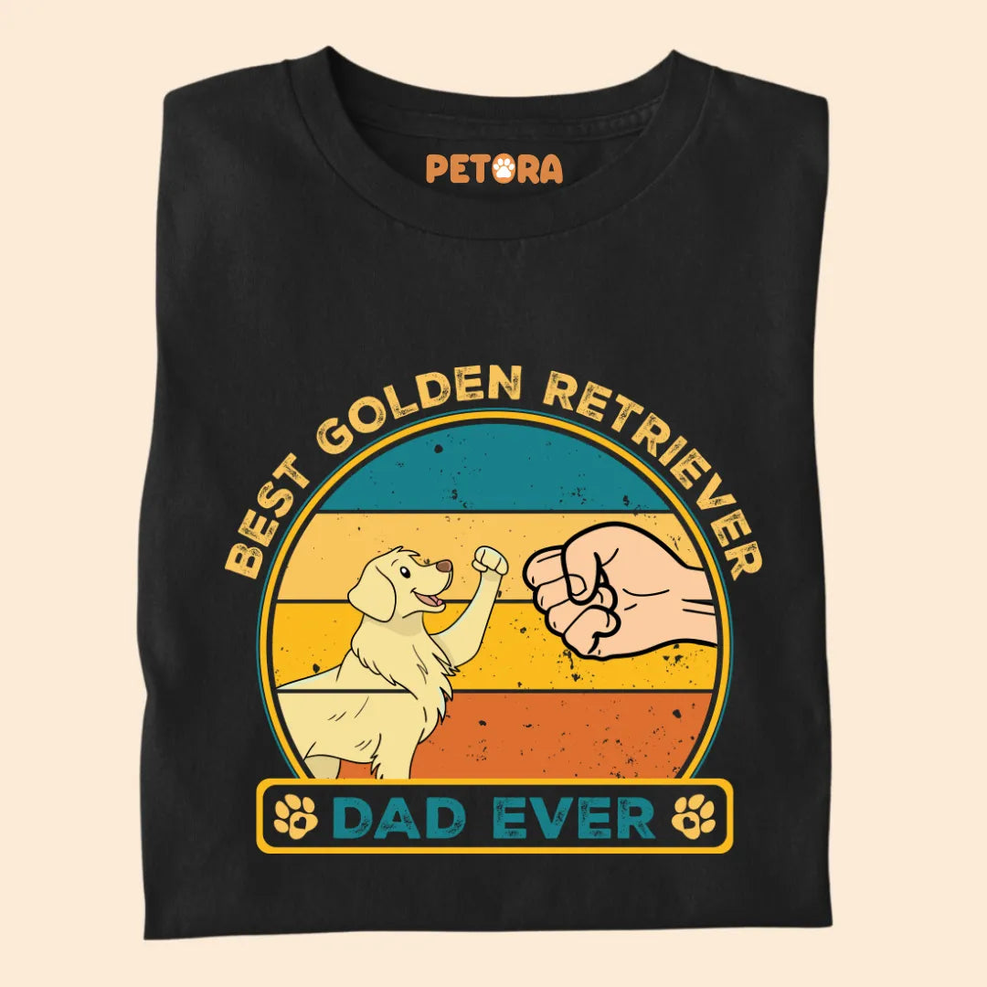 Best Golden Retriever Dad Ever Premium T-shirt for Pet Lovers
