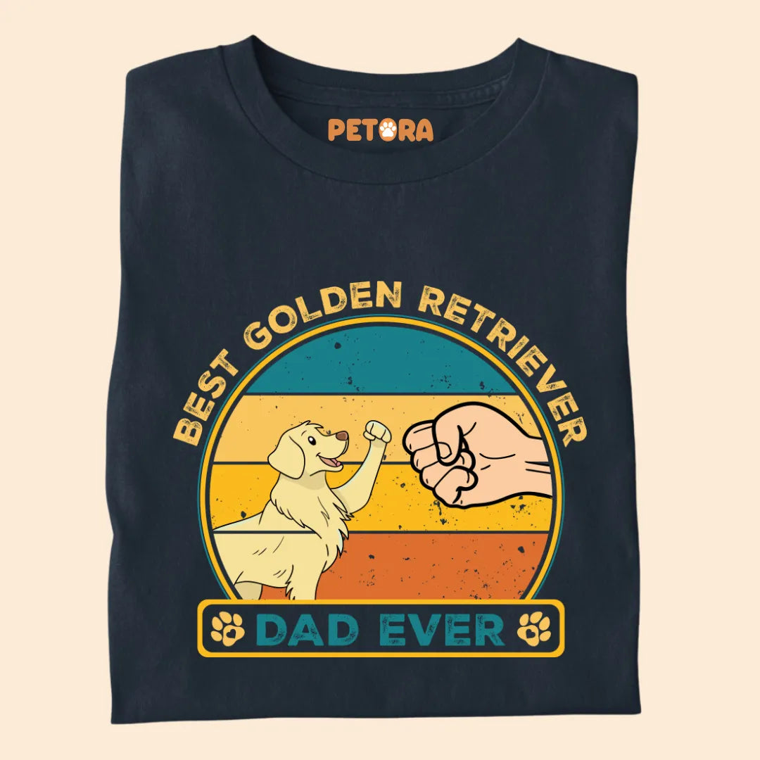 Best Golden Retriever Dad Ever Premium T-shirt for Pet Lovers