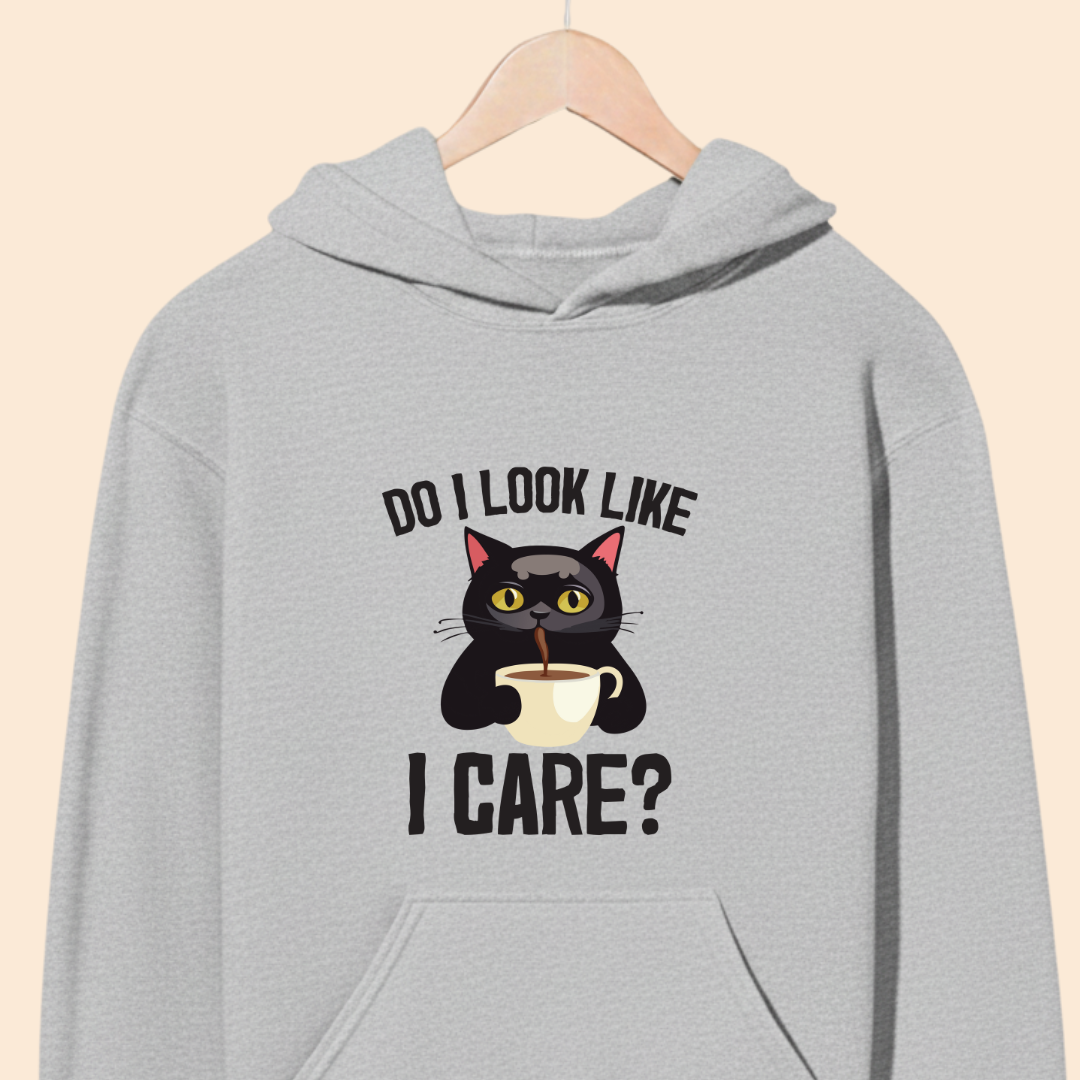 Do I Look Like I Care? - Premium Unisex Hoodie for Cat Lovers