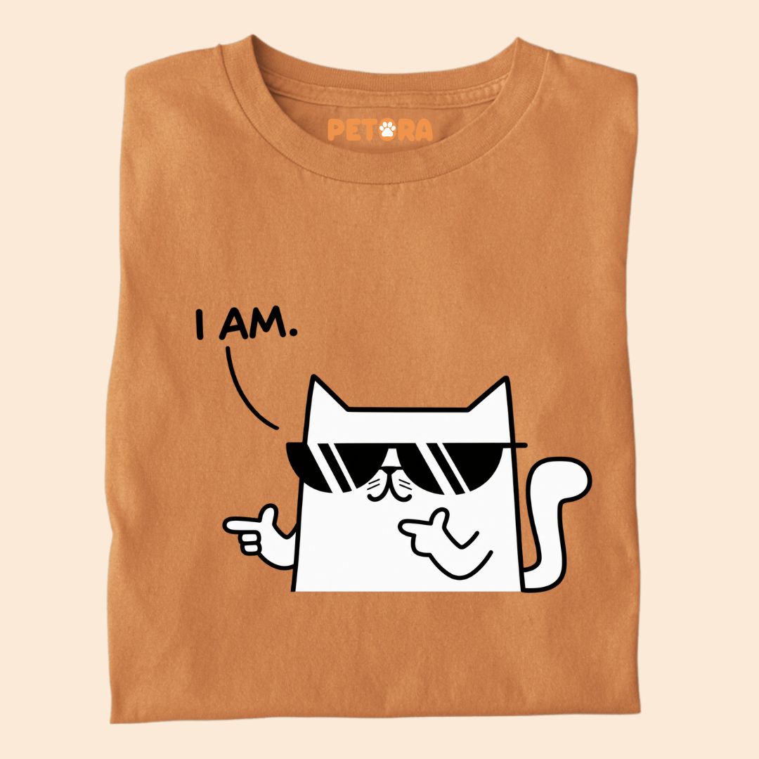 I AM Funny Cool Cat Sunglasses T-Shirt