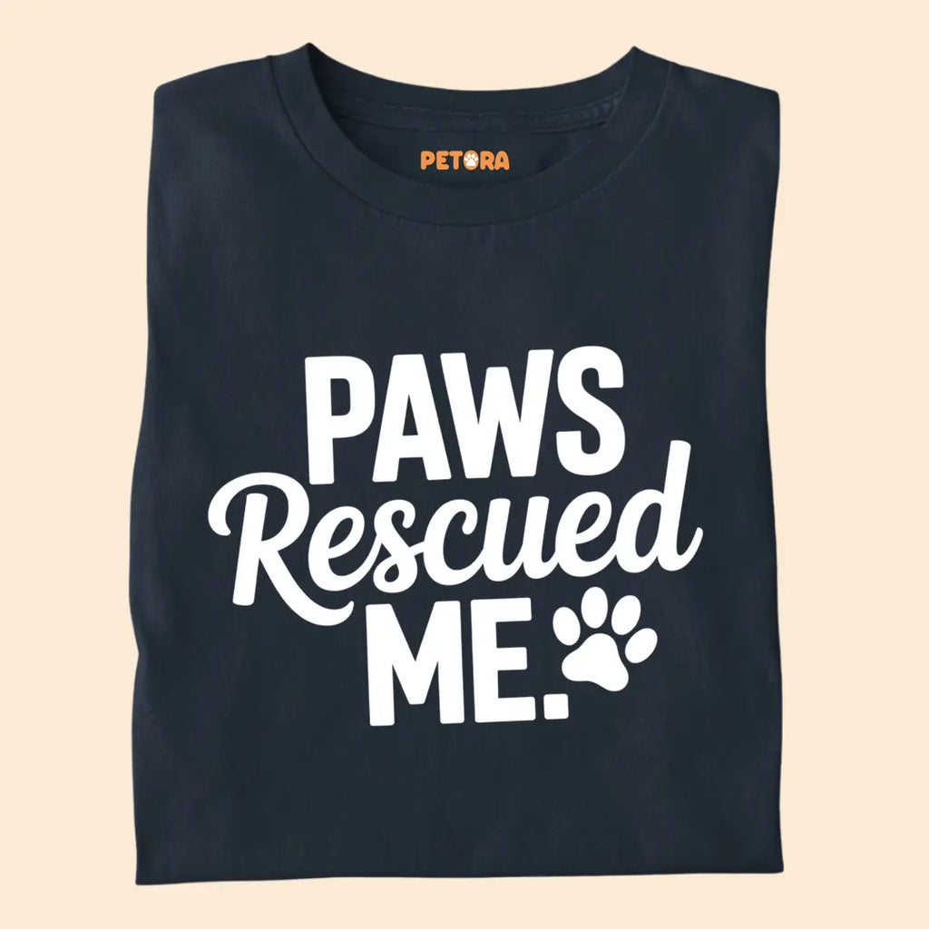 Paws Rescued Me Premium T-Shirt for Dog Lovers