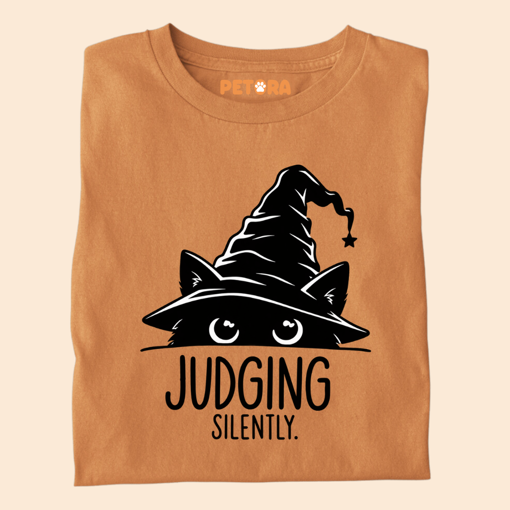 Judging Silently Funny Wizard Cat T-Shirt