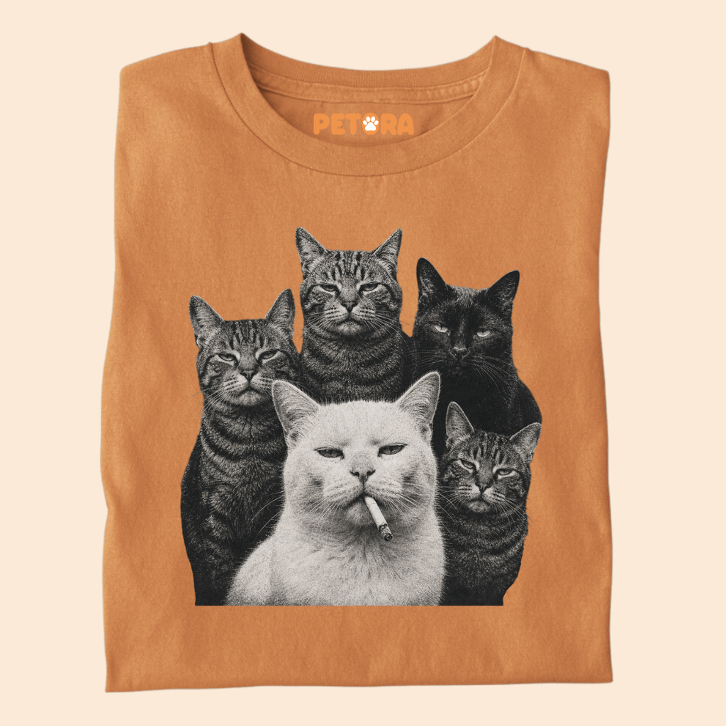 Vintage Badass Smoking Cat Graphic Tee