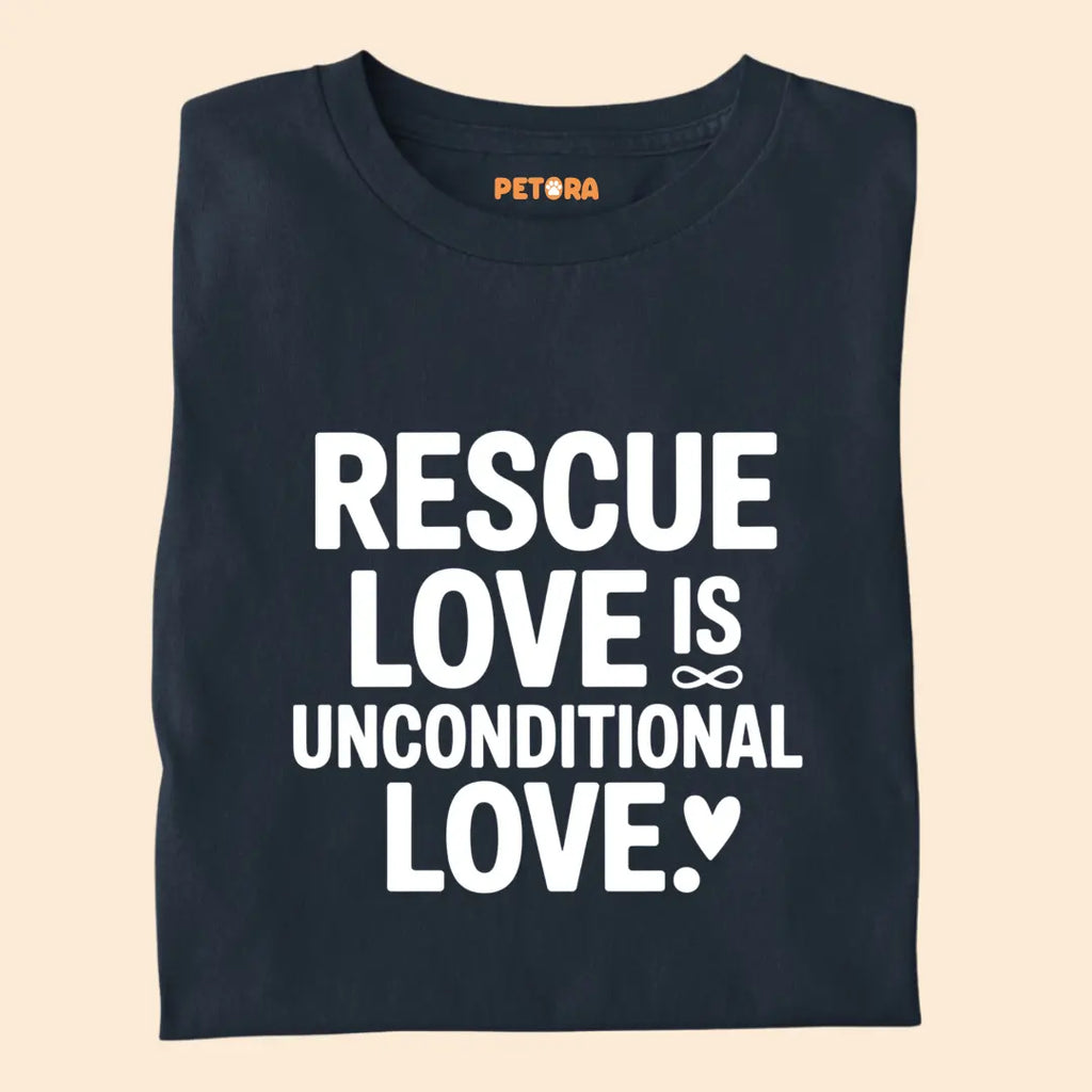 Rescue Love is Unconditional Love Premium T-Shirt for Dog Lovers