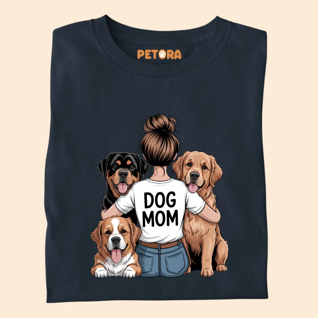 Dog Mom With Three Kids Premium T-shirt for Pet Lovers