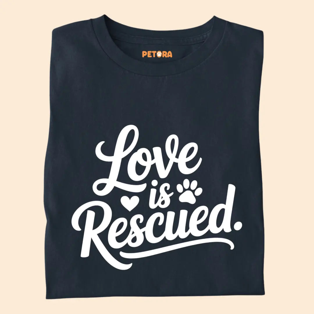 Love is Rescued Premium T-Shirt for Dog Lovers