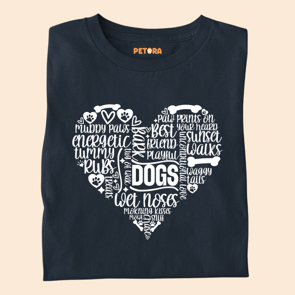 Heart of a Dog - Pet Lover’s Premium Cotton T-Shirt for Dog Moms & Dads