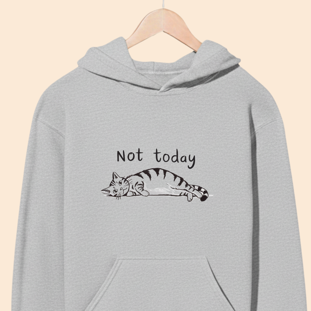 Not Today - Lazy Cat - Premium Unisex Hoodie  for Pet Lovers