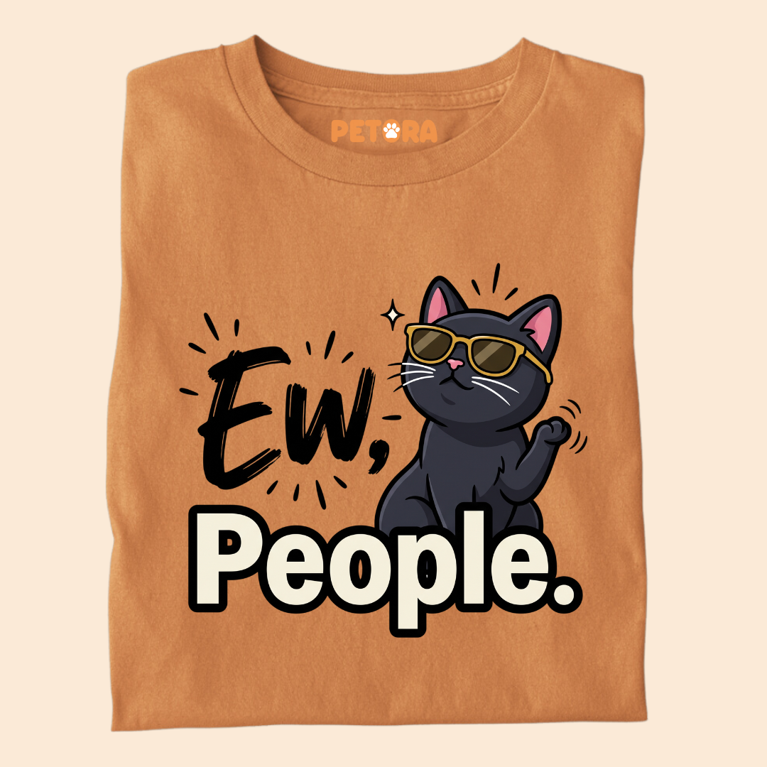 Ew People Black Cat T-Shirt