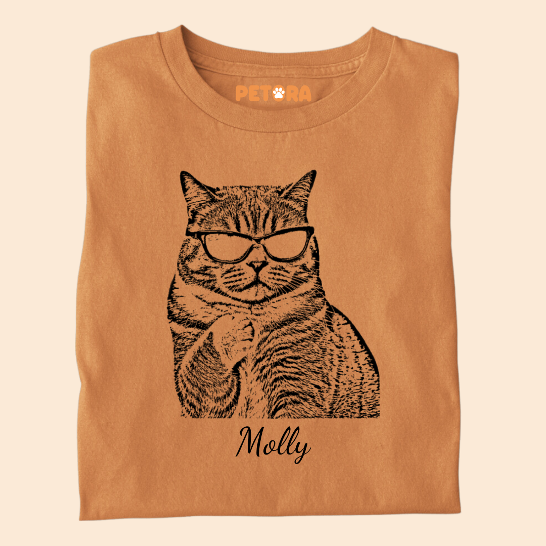 Personalised Sketch Shirt Custom Pet Portrait Tee Premium T-shirt for Pet Lovers