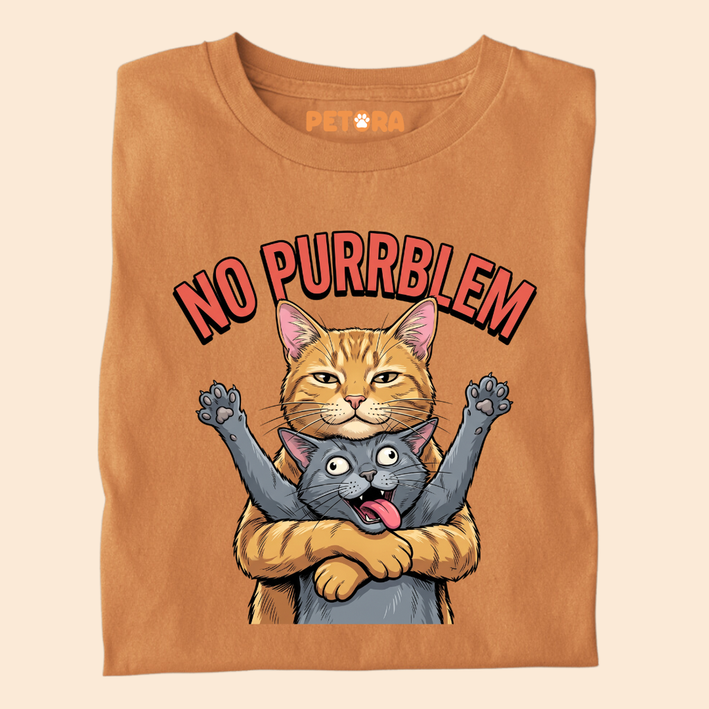 No Purrblem Funny Cat T-Shirt