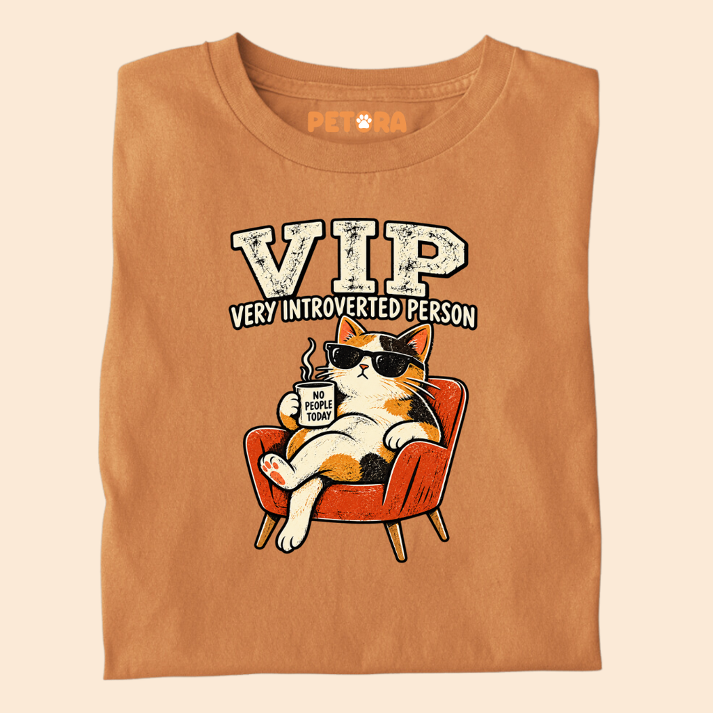 VIP Very Introverted Person Calico Cat T-Shirt