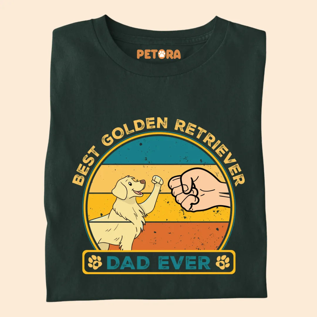 Best Golden Retriever Dad Ever Premium T-shirt for Pet Lovers
