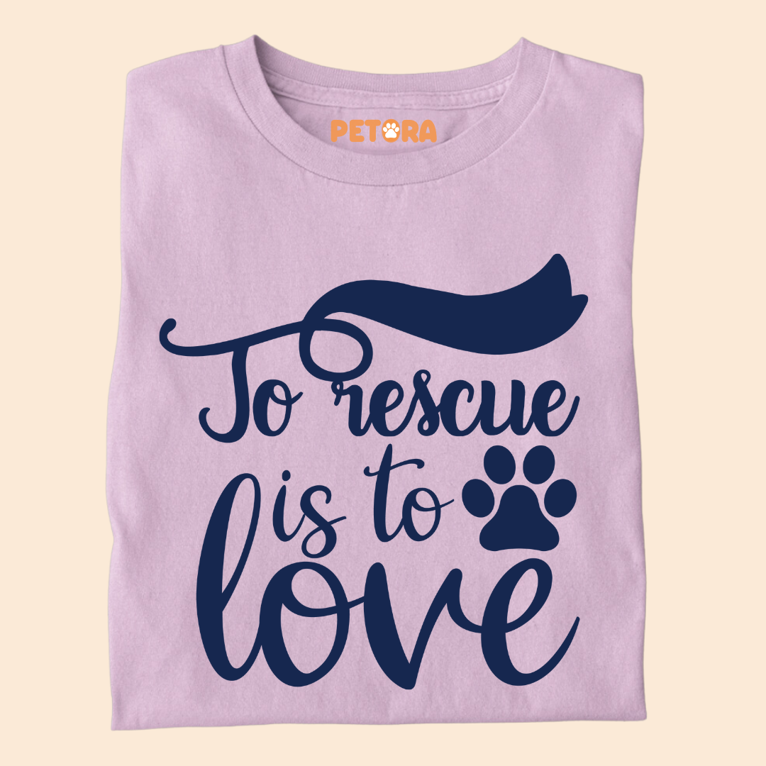 To Rescue Is To Love Premium T-shirt for Dog Lovers