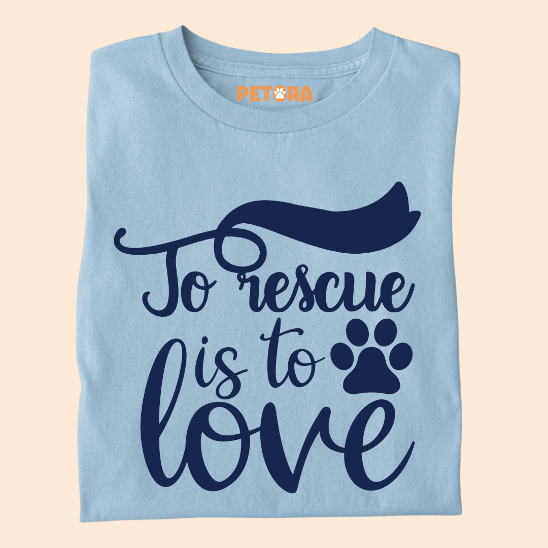 To Rescue Is To Love Premium T-shirt for Dog Lovers