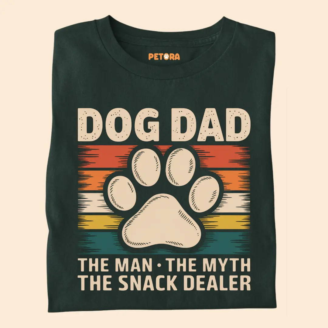 Dog Dad - The Man The Myth The Snack Dealer - Premium T-Shirt for dog Lovers