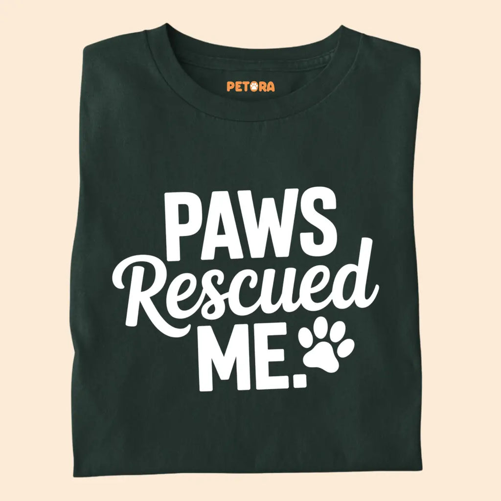 Paws Rescued Me Premium T-Shirt for Dog Lovers