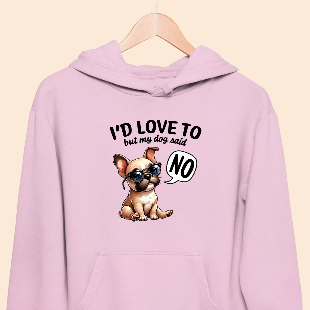 I'd love to but my dog said NO Premium  Hoodie for Dog Lovers
