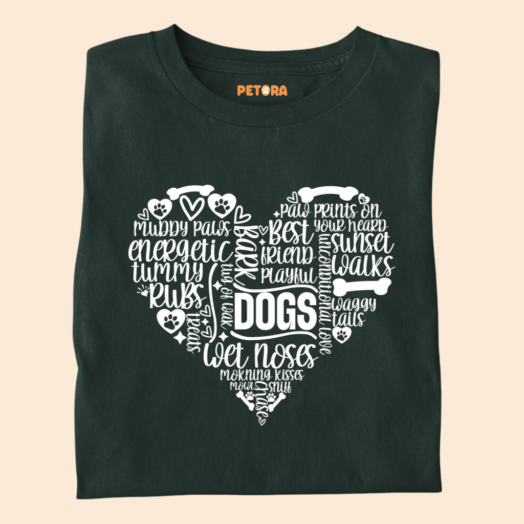 Heart of a Dog - Pet Lover’s Premium Cotton T-Shirt for Dog Moms & Dads