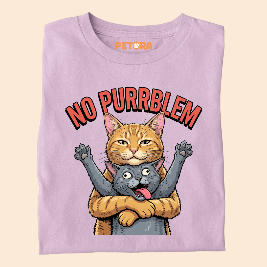 No Purrblem Funny Cat T-Shirt