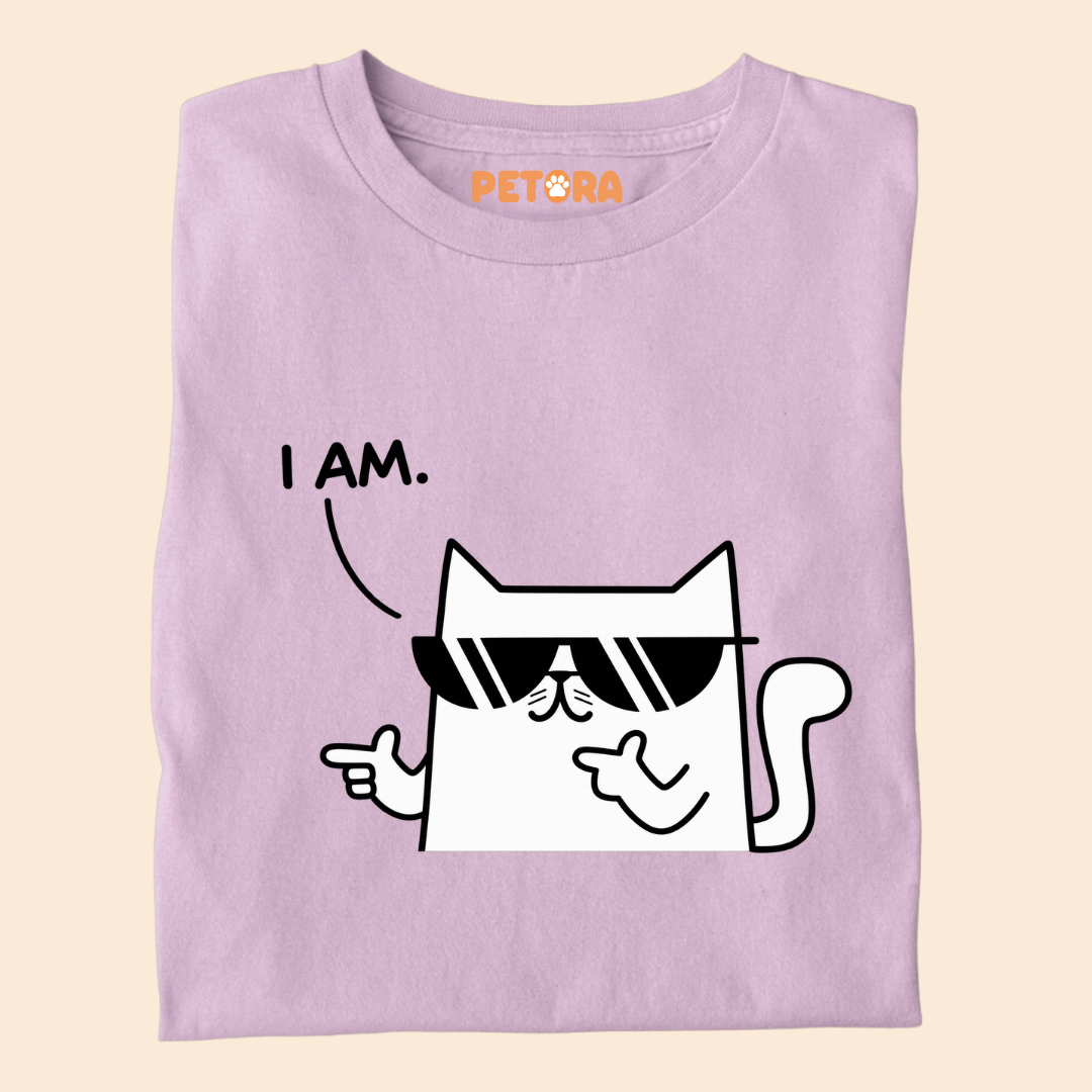 I AM Funny Cool Cat Sunglasses T-Shirt