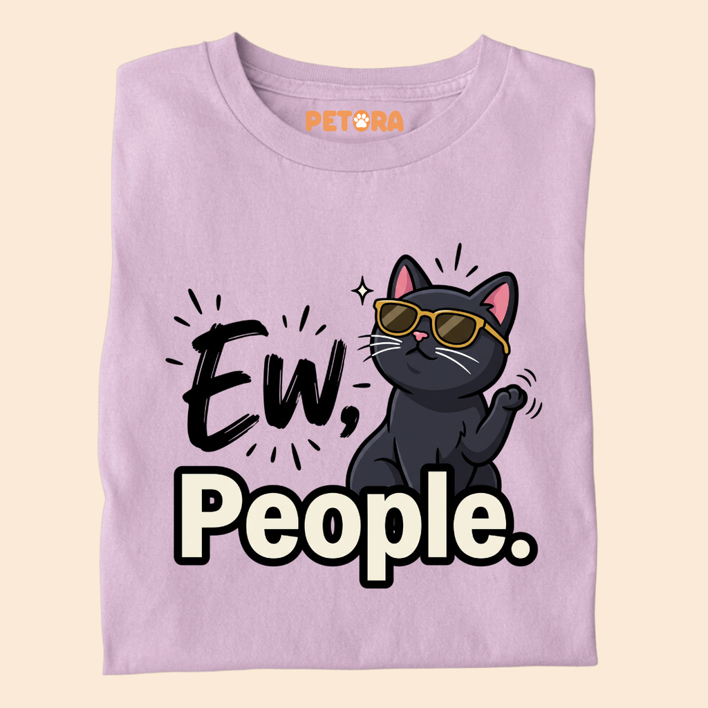 Ew People Black Cat T-Shirt