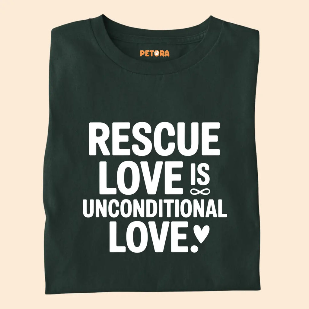 Rescue Love is Unconditional Love Premium T-Shirt for Dog Lovers