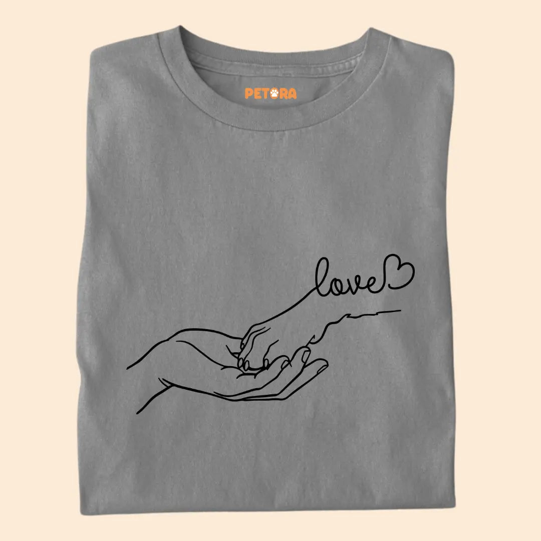 Dog is my Love - Paw Connection - Premium Unisex T-shirt for Pet Lovers