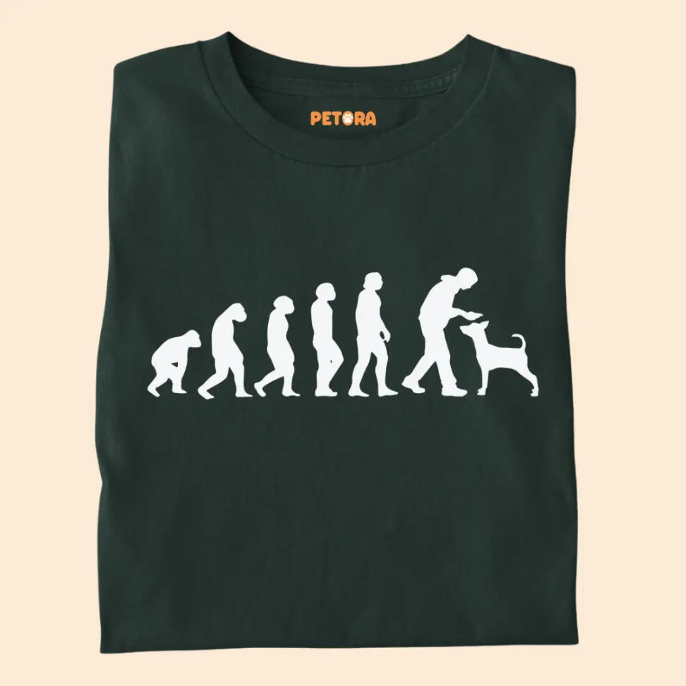 Dog Lover Evolution - Funny Pet Lover Premium Unisex T-Shirt