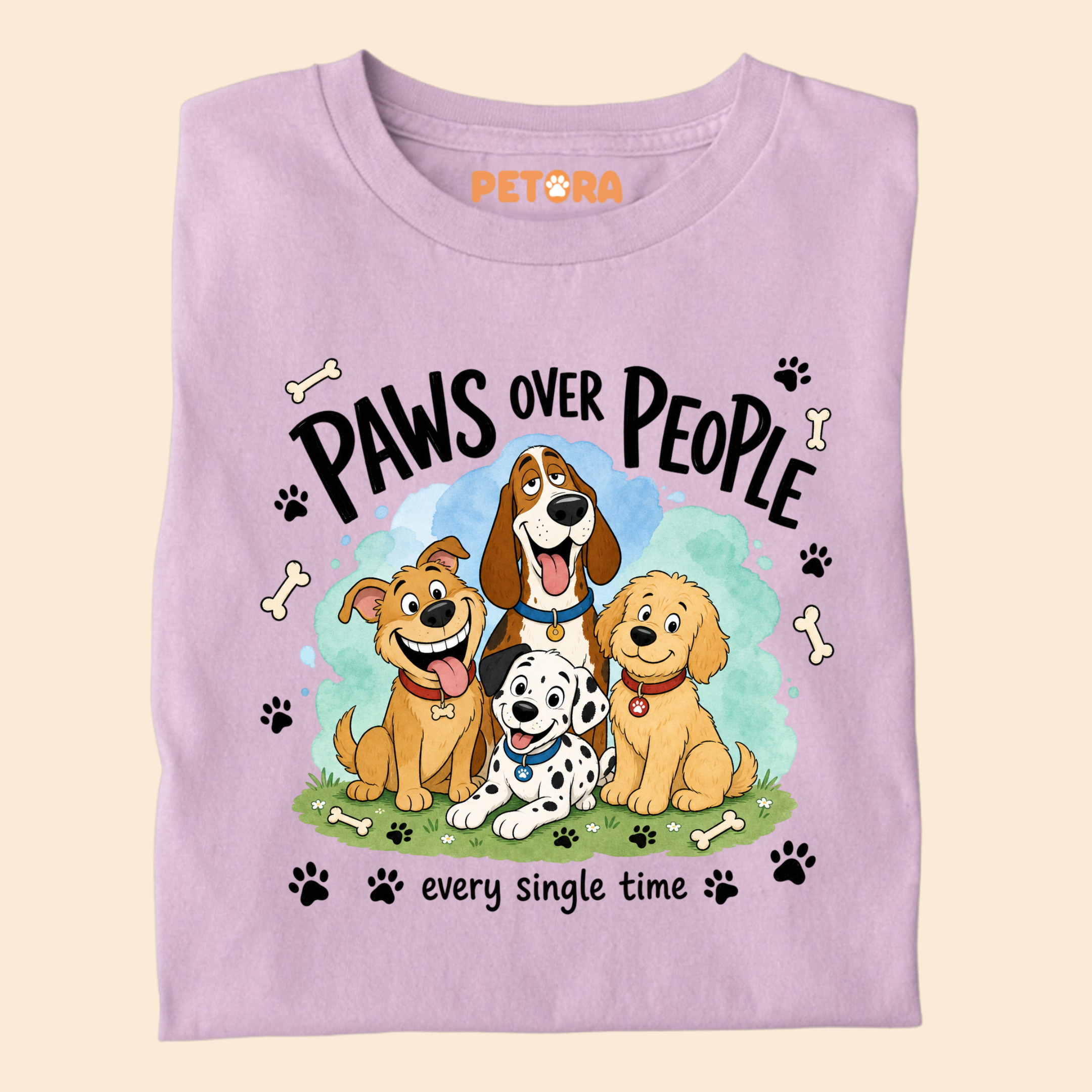 Paws Over People Dog T Shirt