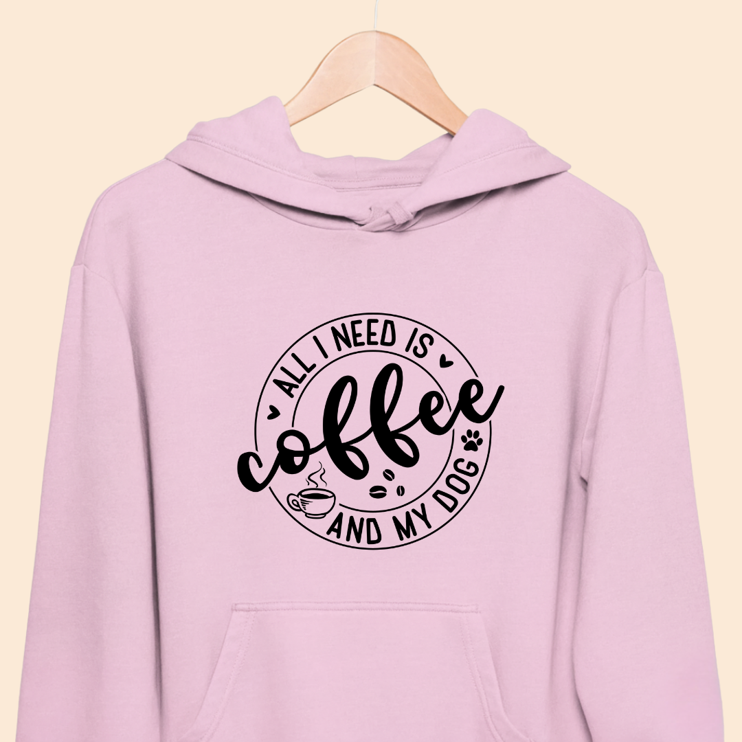 All I Need is Coffee and My Dog Premium Hoodie for Dog Lovers