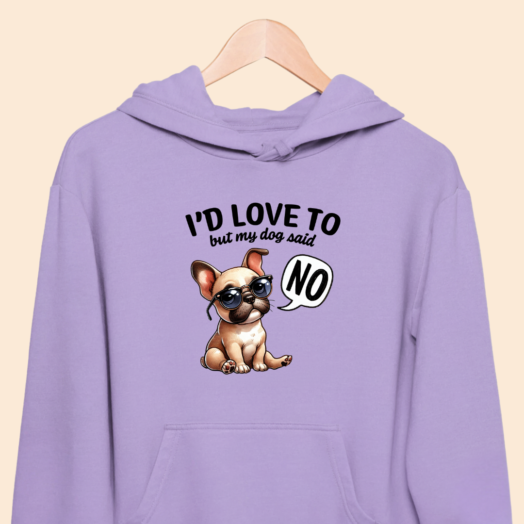 I'd love to but my dog said NO Premium  Hoodie for Dog Lovers