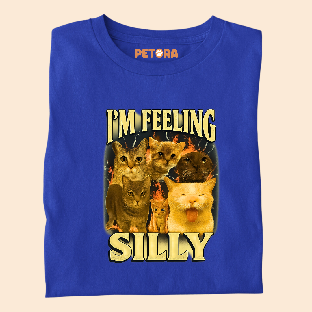 I'm Feeling Silly Cat Meme Premium T-shirt for Pet Lovers