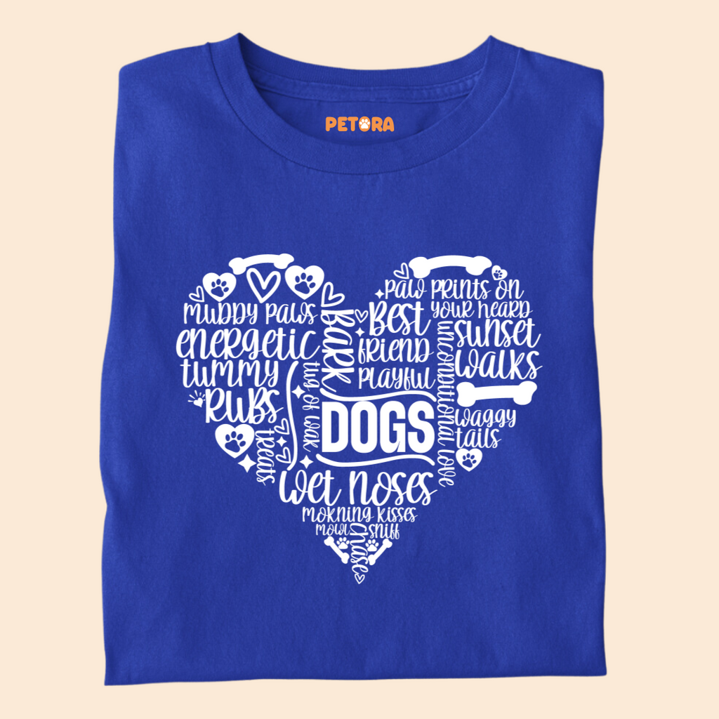 Heart of a Dog - Pet Lover’s Premium Cotton T-Shirt for Dog Moms & Dads