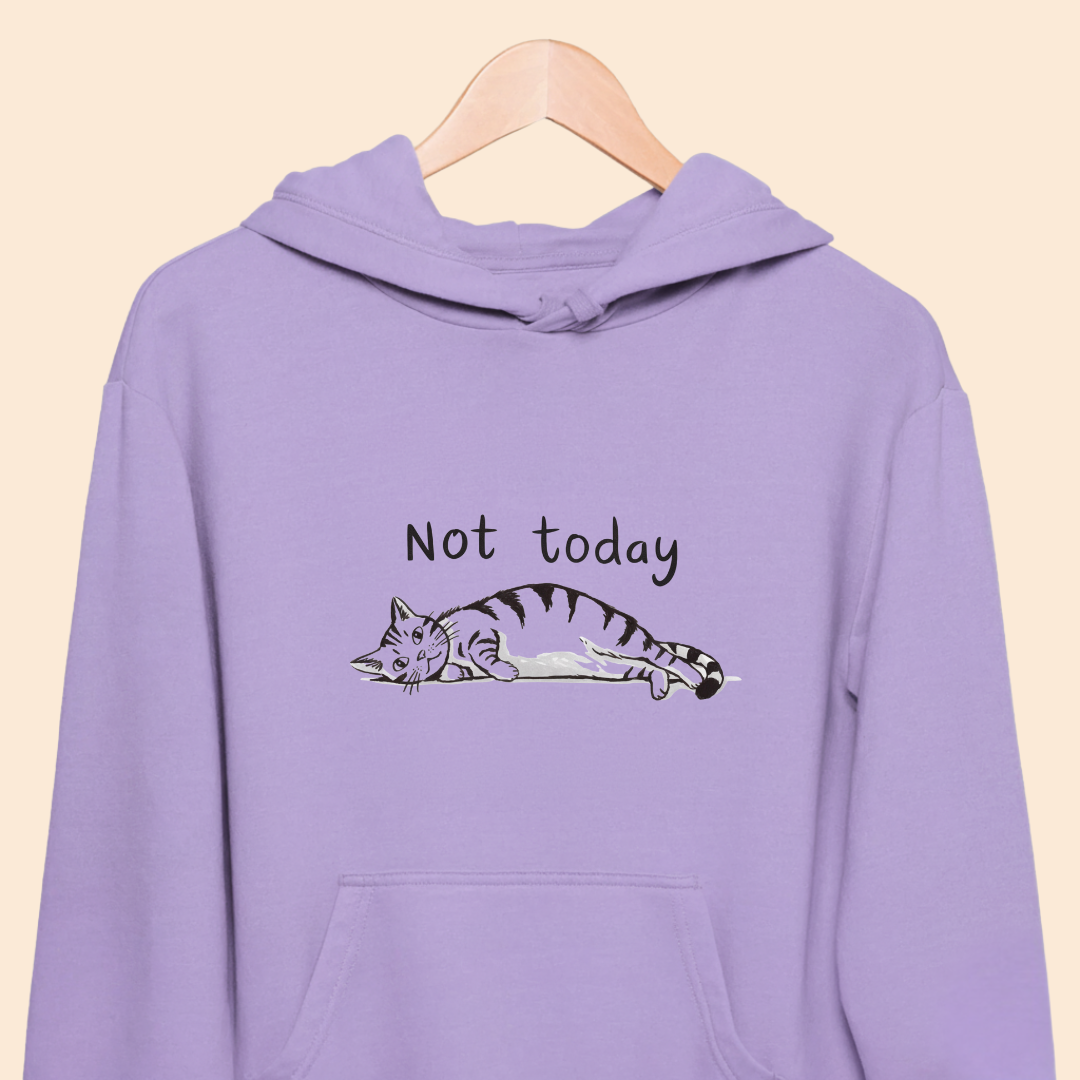 Not Today - Lazy Cat - Premium Unisex Hoodie  for Pet Lovers